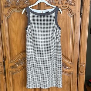 Ann Taylor Black and White Patterned Mini Dress